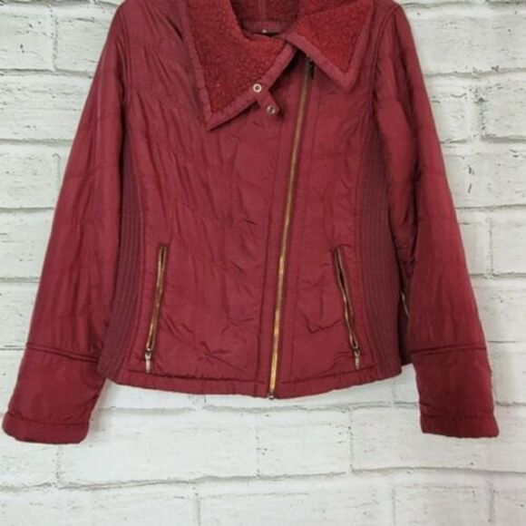 PRANA Diva Jacket Sherpa Fleece Full Zip Water Resistant coat Plum Purple Large - Picture 5 of 9